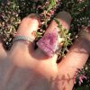 Surowy turmalin różowy pierścionek