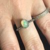 Opal etiopski pierścionek