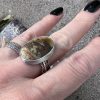 Bursztyn surowy pierścionek