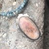 Opal akwamaryn naszyjnik