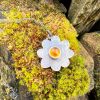 Bursztynowy kwiat naszyjnik