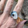Kamień księżycowy pierścionek surowy