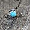 Larimar okrągły pierścionek