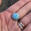 Larimar okrągły pierścionek