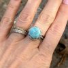 Larimar okrągły pierścionek