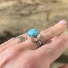 Larimar okrągły pierścionek