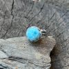 Larimar okrągły pierścionek 9