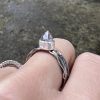 Diament Herkimer pierścionek