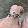 Herkimer diament pierścionek