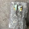 Zielone labradoryty kolczyki