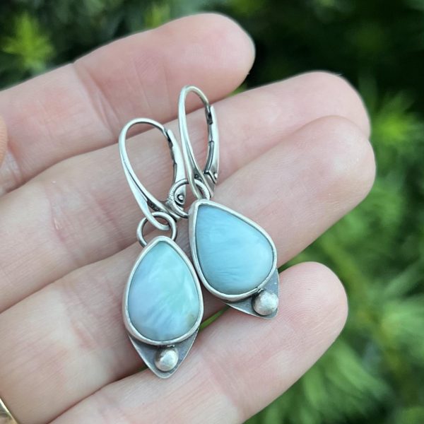 Larimar kolczyki kropeczki