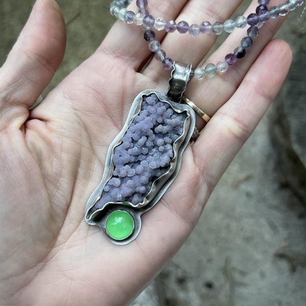 Chalcedon winogronowy fluoryt chryzopraz