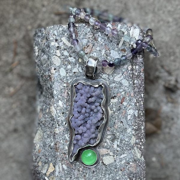 Chalcedon winogronowy fluoryt chryzopraz