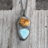 Bursztyn larimar wisior Bursztyn larimar wisior