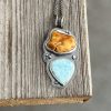 Bursztyn larimar wisior Bursztyn larimar wisior