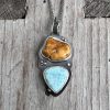 Bursztyn larimar wisior Bursztyn larimar wisior