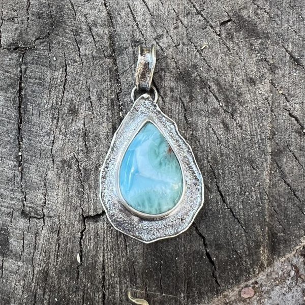 Larimar wisior kropla