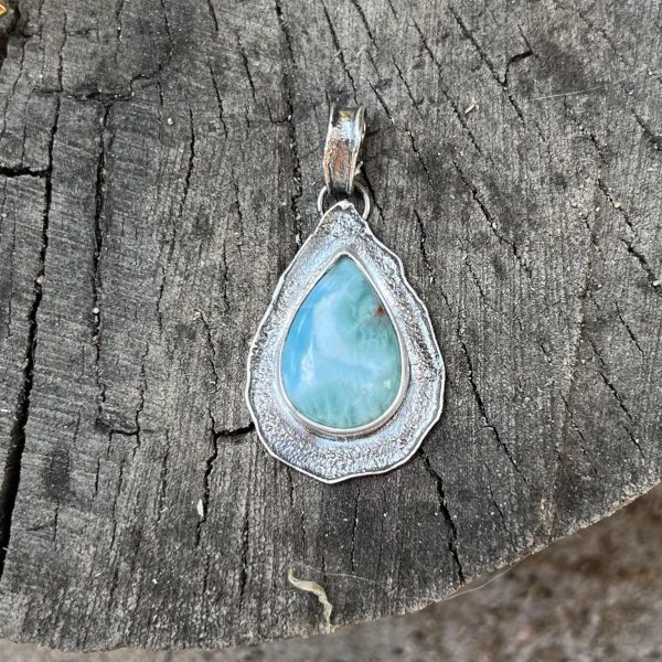 Larimar wisior kropla