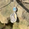 Bursztyn larimar wisiorek