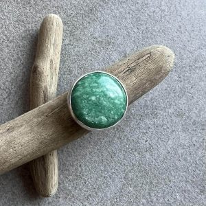 Amazonit pierścionek okrągły