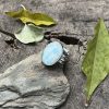 Larimar pierścionek owal