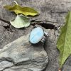 Larimar pierścionek owal