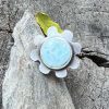 Larimar kwiat pierścionek
