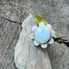 Larimar kwiat pierścionek