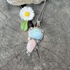 Rodochrozyt i larimar wisior