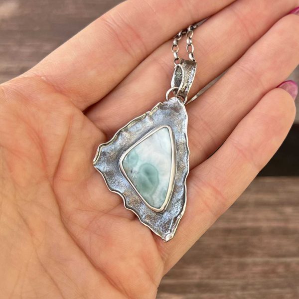 Larimar kropla zawieszka