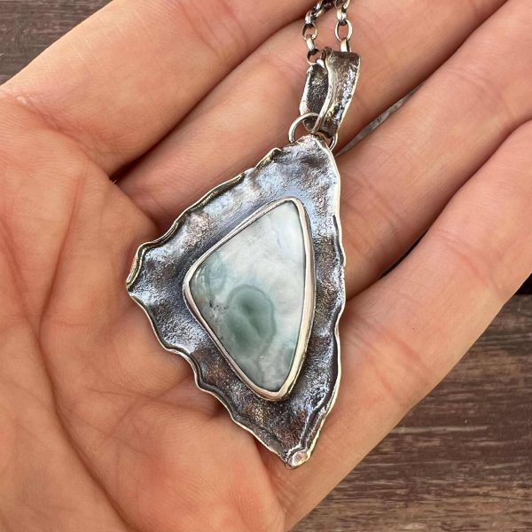 Larimar kropla zawieszka