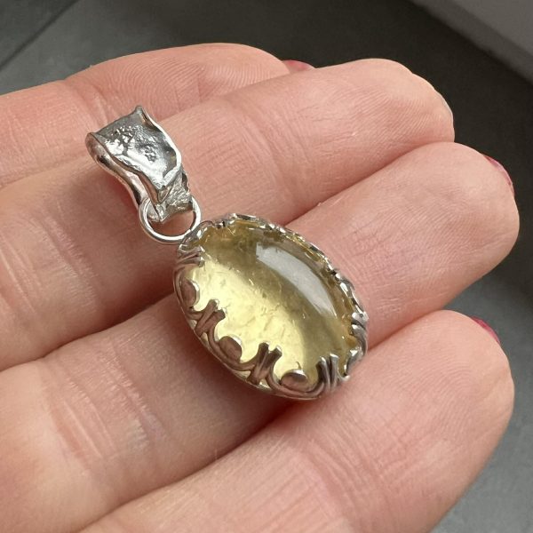 Kropla słońca wisior cytryn