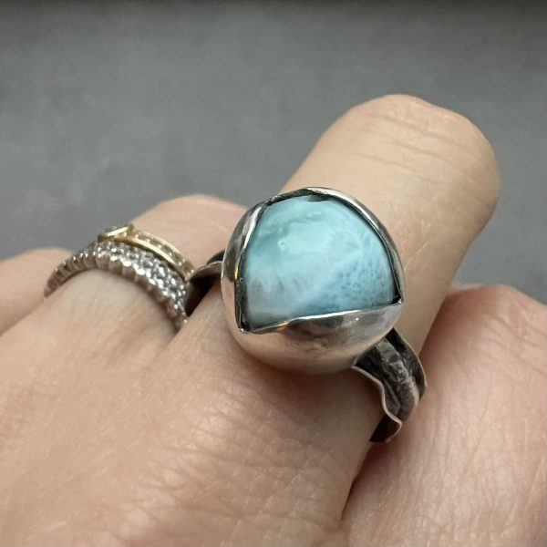 Larimar okrągły pierścionek Larimar okrągły pierścionek