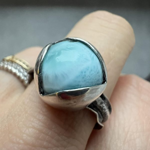 Larimar okrągły pierścionek Larimar okrągły pierścionek
