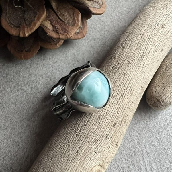 Larimar okrągły pierścionek Larimar okrągły pierścionek