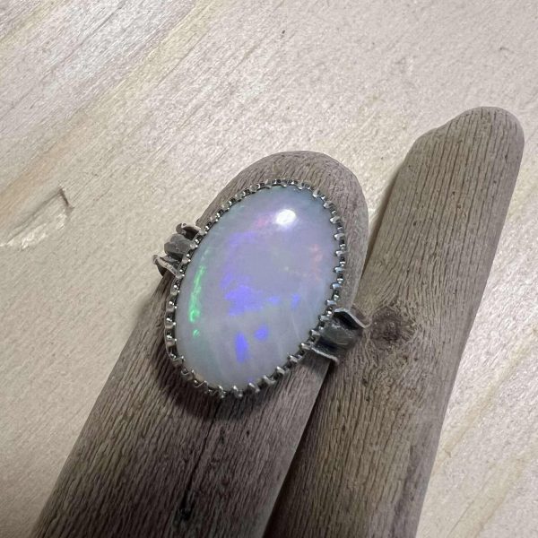 Opal etiopski pierścień