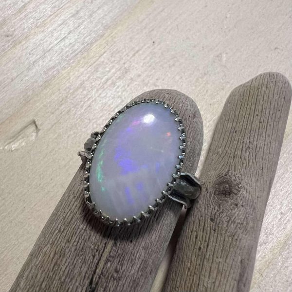 Opal etiopski pierścień