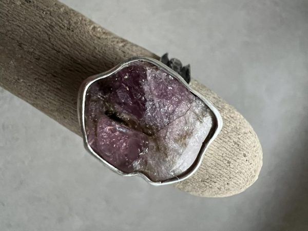 Arbuzowy turmalin pierścień