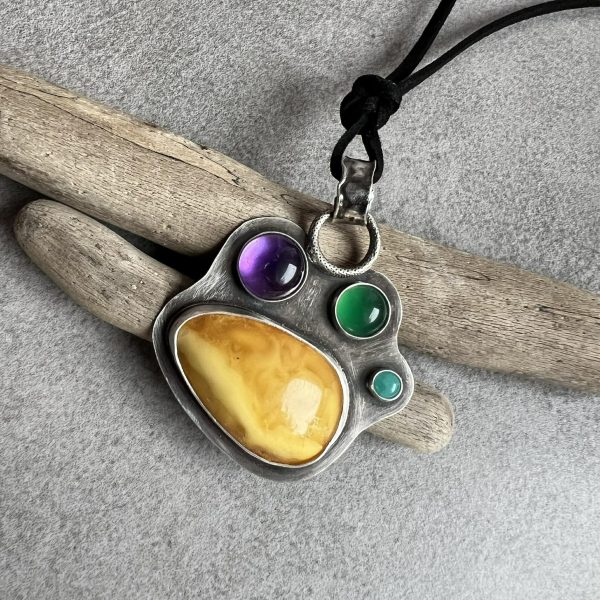 Bursztyn ametyst amazonit agat