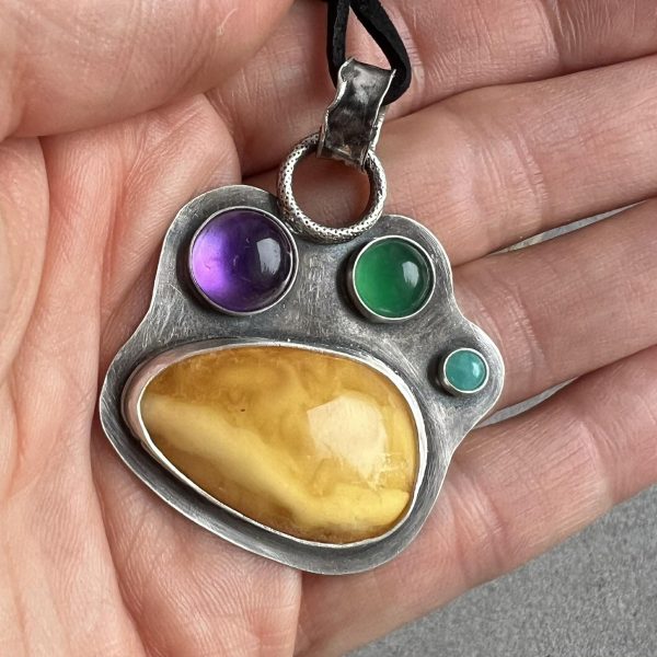 Bursztyn ametyst amazonit agat