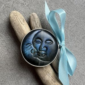 Niebieski labradoryt słońce księżyc