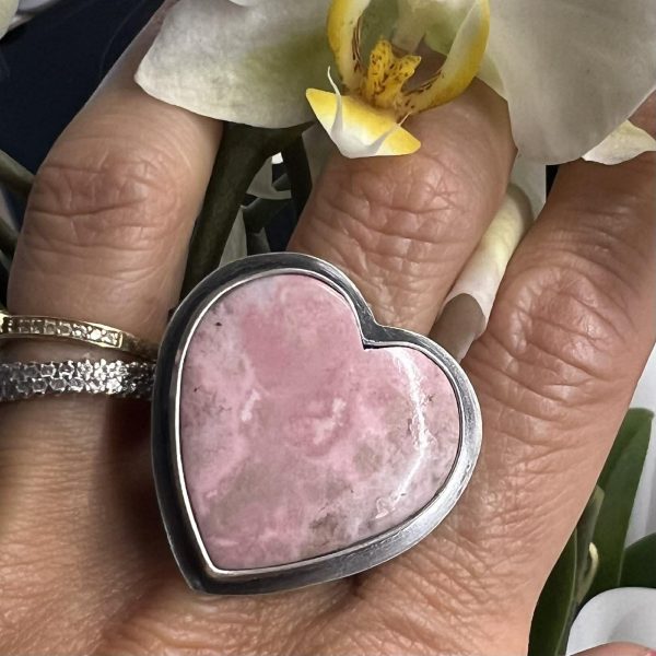 Rodonit pierścionek