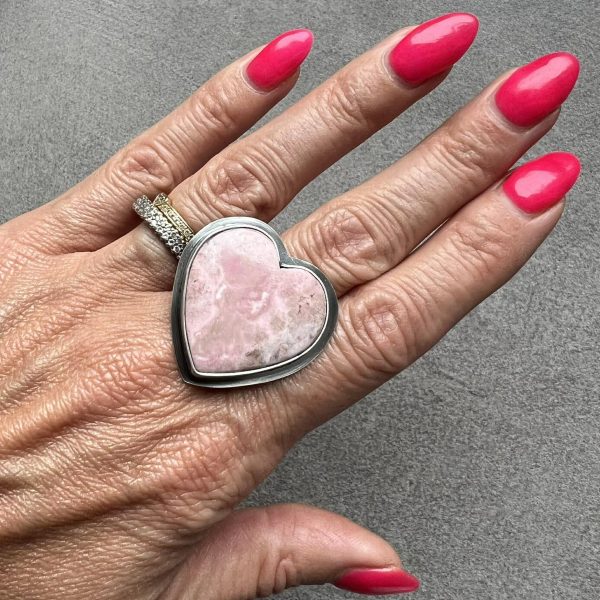 Rodonit pierścionek