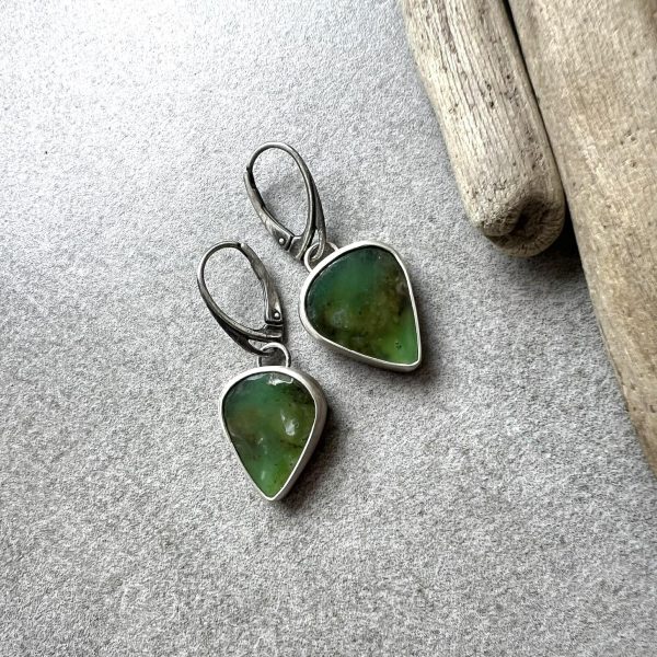 Chryzoprazy kolczyki wiszące