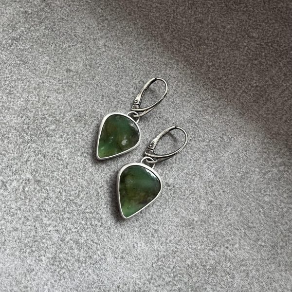 Chryzoprazy kolczyki wiszące