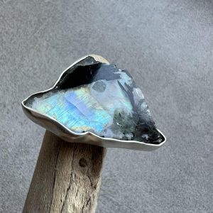 Kamień księżycowy lodowiec pierścionek