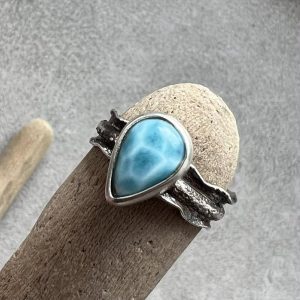 Larimar pierścionek bryza