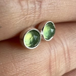 Serpentynit kolczyki sztyfty