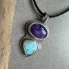 Wisior z Larimarem i Czaroitem